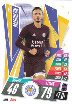 James Maddison Leicester City 2020/21 Topps Match Attax CL #LEI15